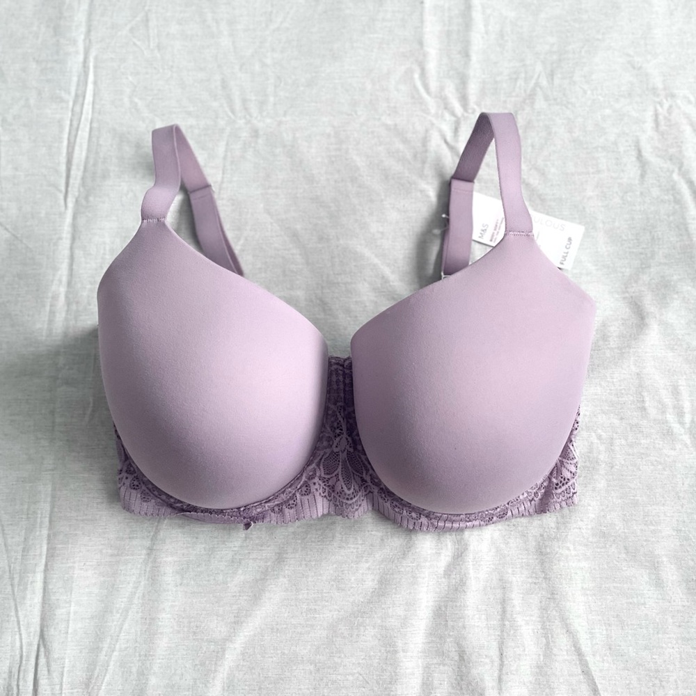 M&S Body Soft™ Wired Full Cup Lace T-Shirt Bra - US 34K / UK 34H